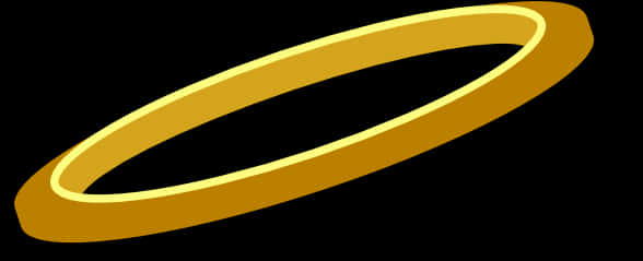 A Yellow Ring On A Black Background