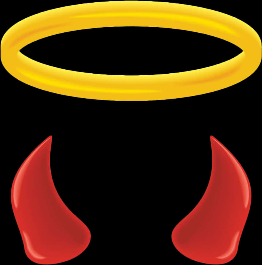 A Yellow Halo And Horns