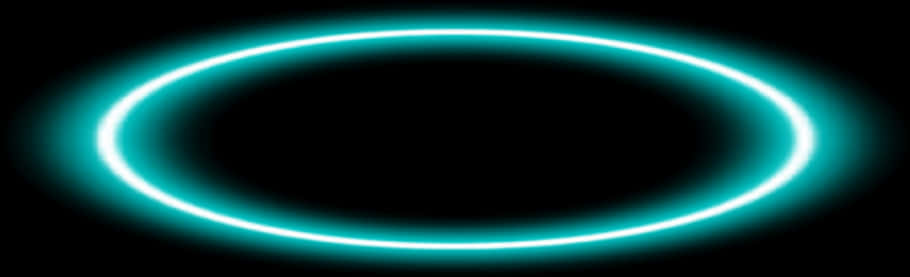 A Blue Neon Light In A Black Background