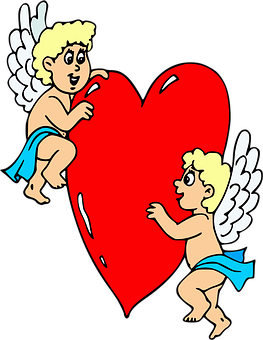 Two Angels Holding A Heart
