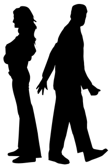 A Silhouette Of A Man And Woman