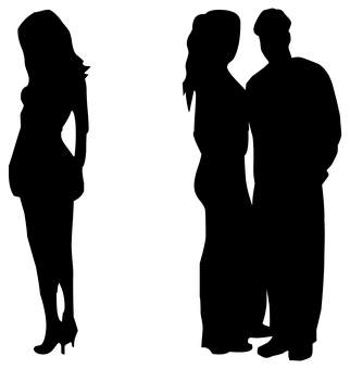 A Silhouette Of A Man And A Woman