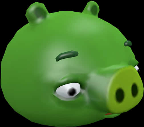A Cartoon Pig Head With Eyes And Nose