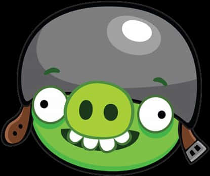 Cartoon Character Wearing A Helmet