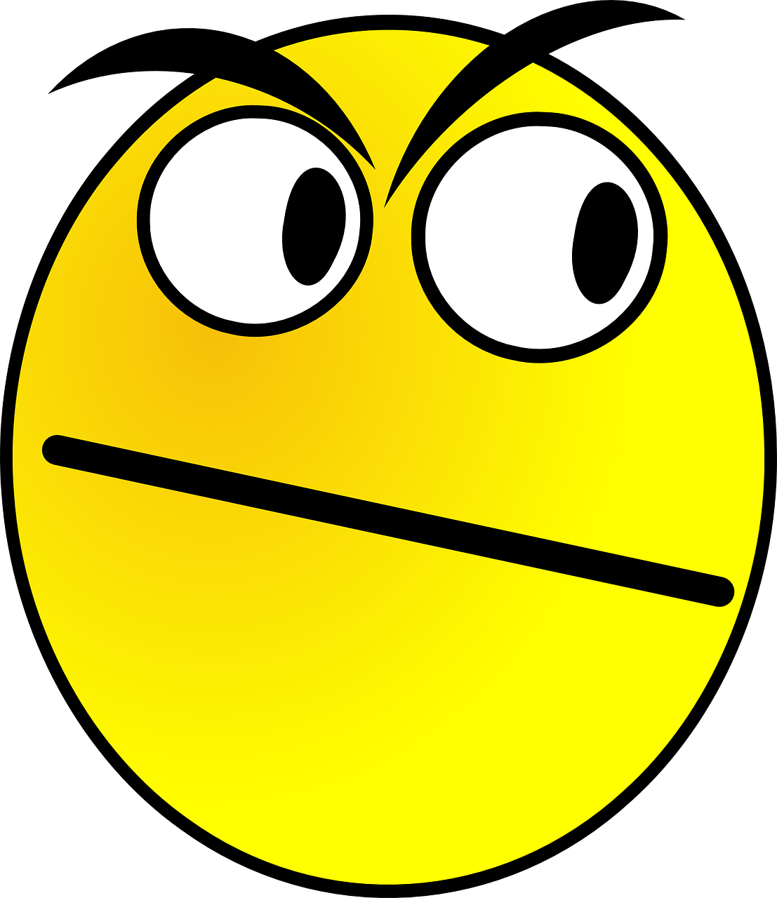 A Yellow Face With Black Background