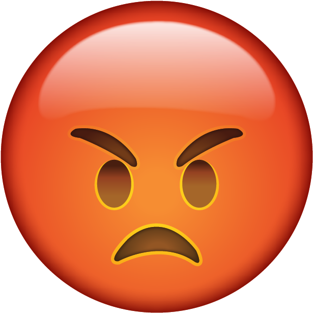 A Orange Emoji With A Sad Face