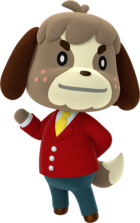 Cartoon Dog Wearing A Red Jacket And Yellow Tie