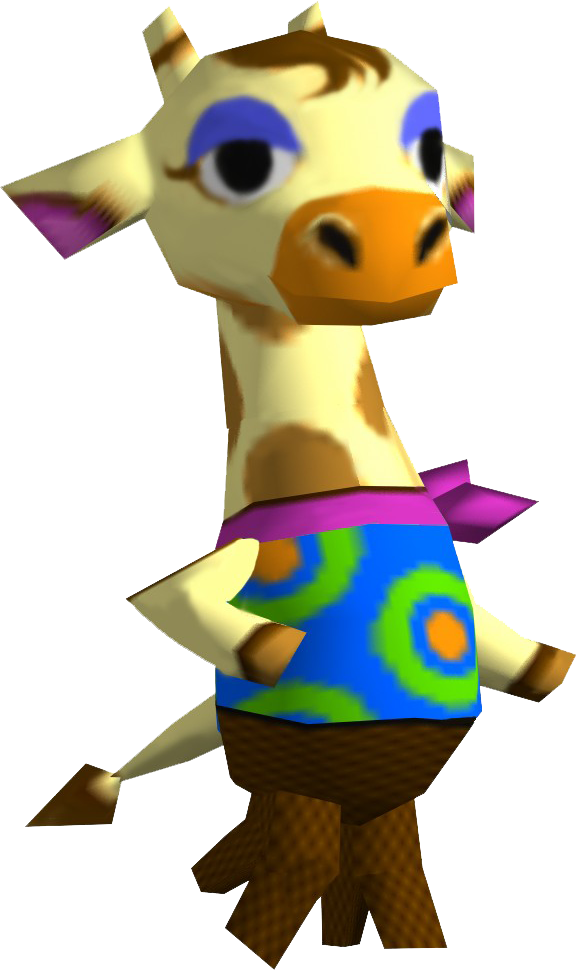 A Giraffe Wearing A Colorful Outfit