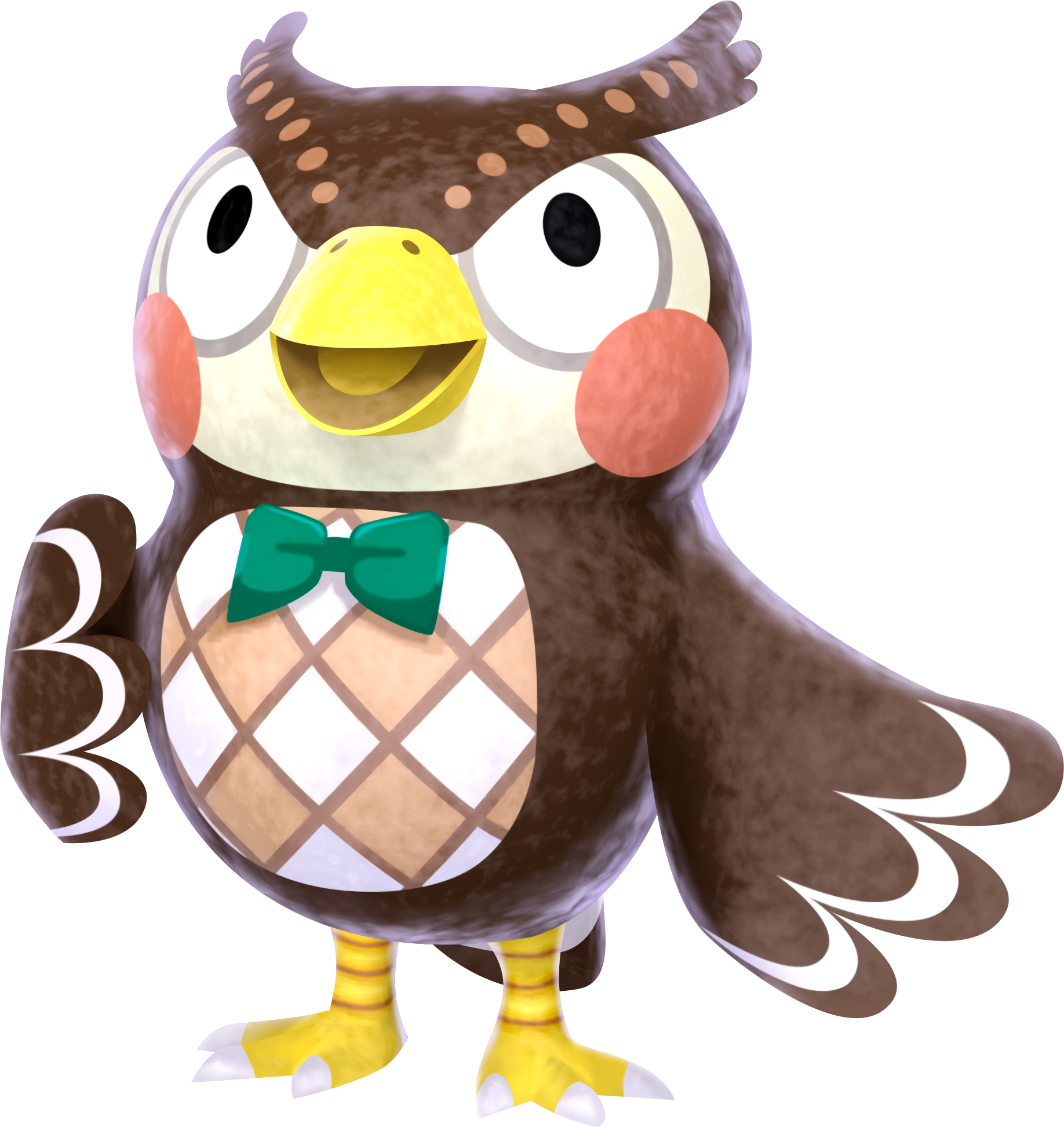 A Cartoon Owl With A Bow Tie