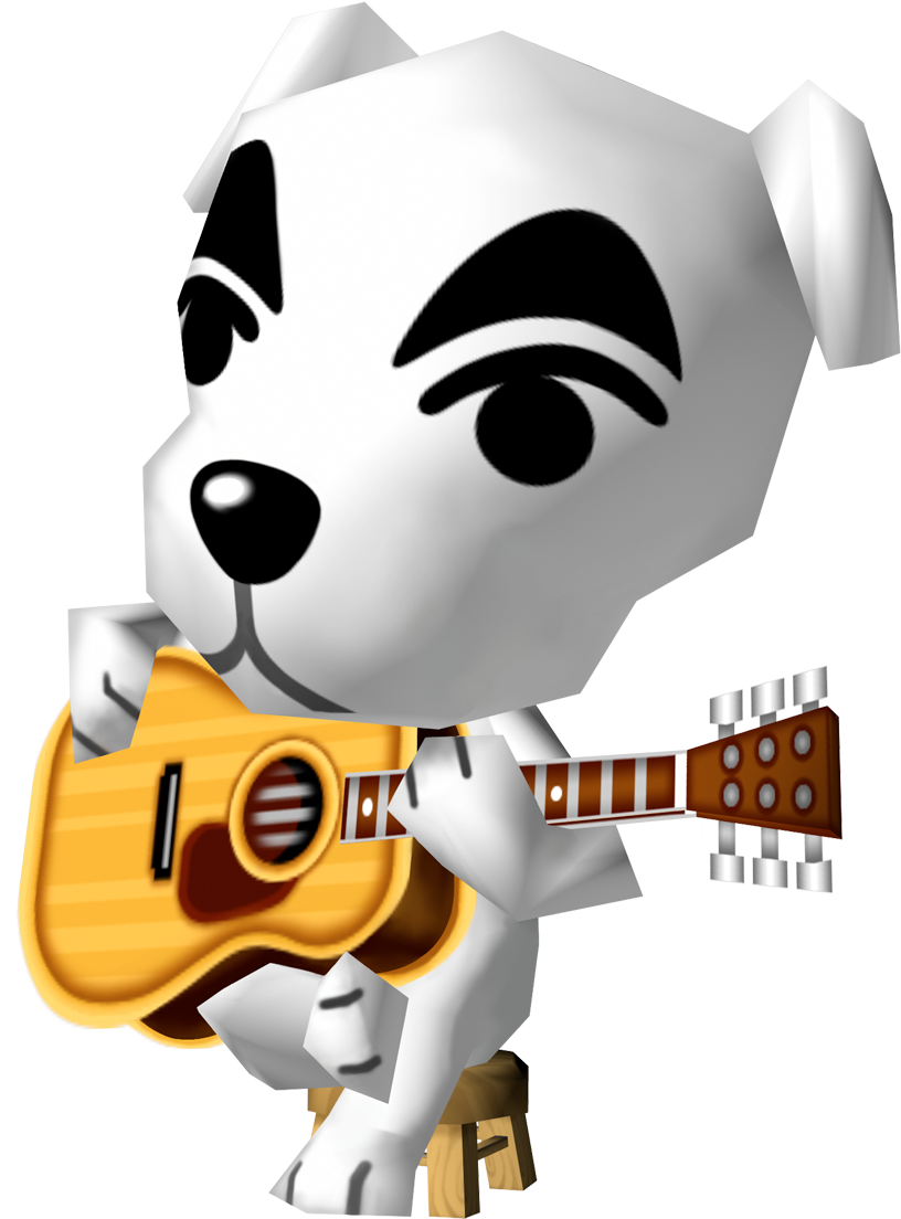 A Cartoon Dog Playing A Guitar