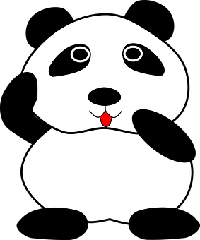 A Cartoon Of A Panda