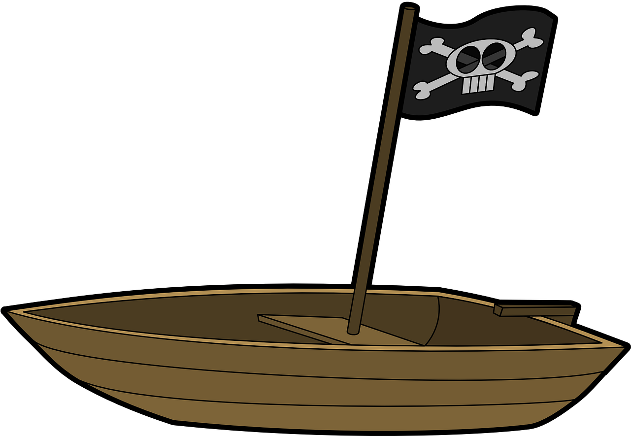A Cartoon Of A Boat With A Flag