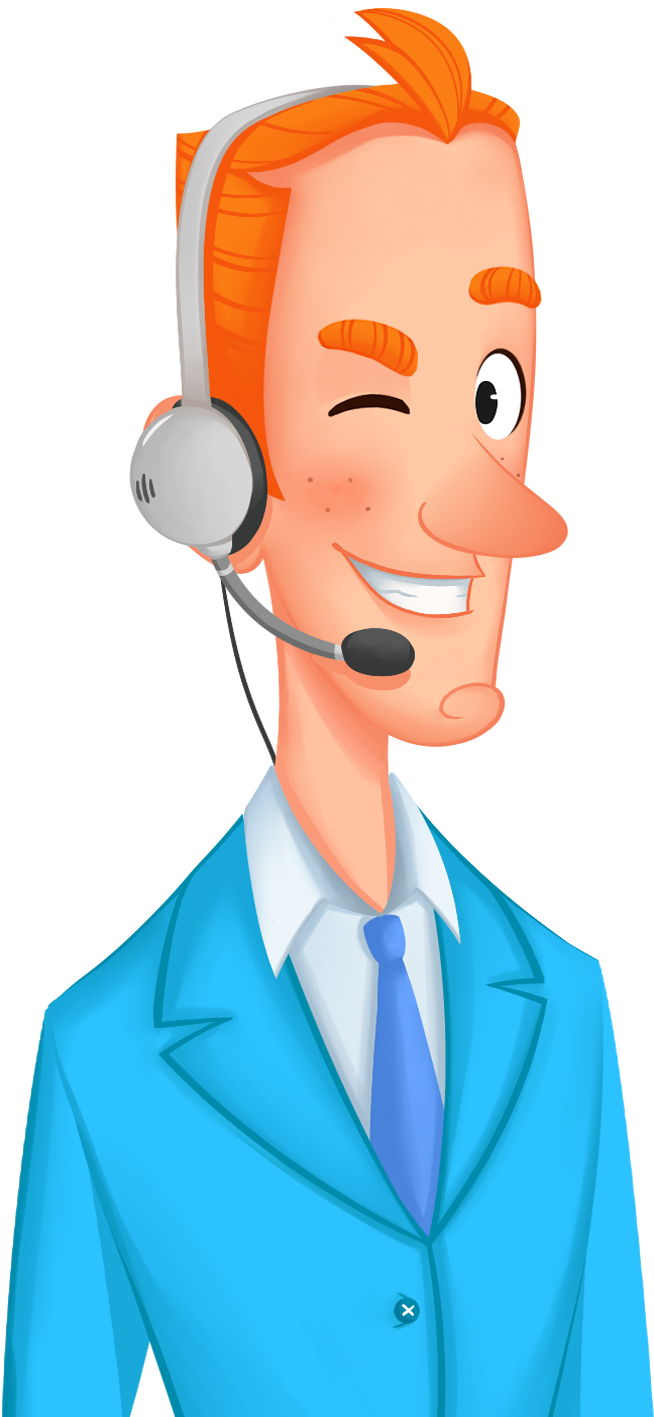 Animated Call Center Agent, Hd Png Download