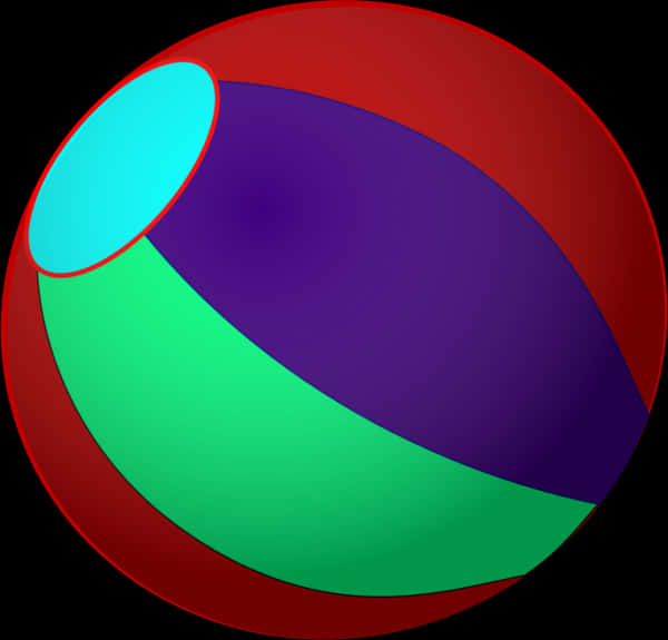 A Colorful Ball With A Black Background