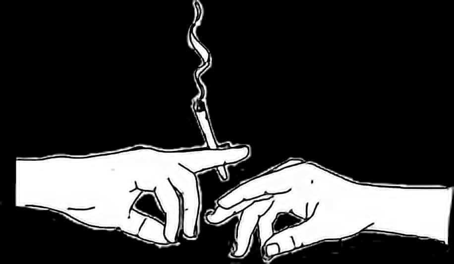 Anime Hand Holding Cigarette