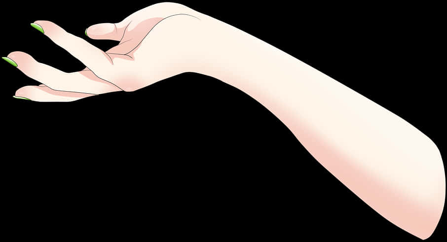 Anime Hand With Palm Up