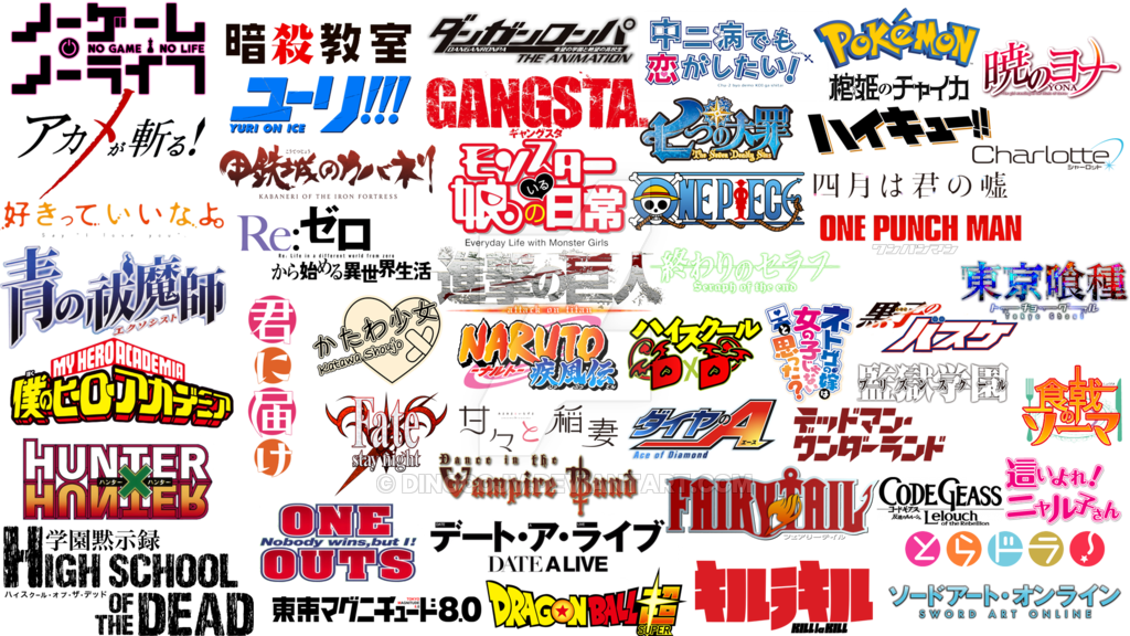 A Collage Of Different Colored Text