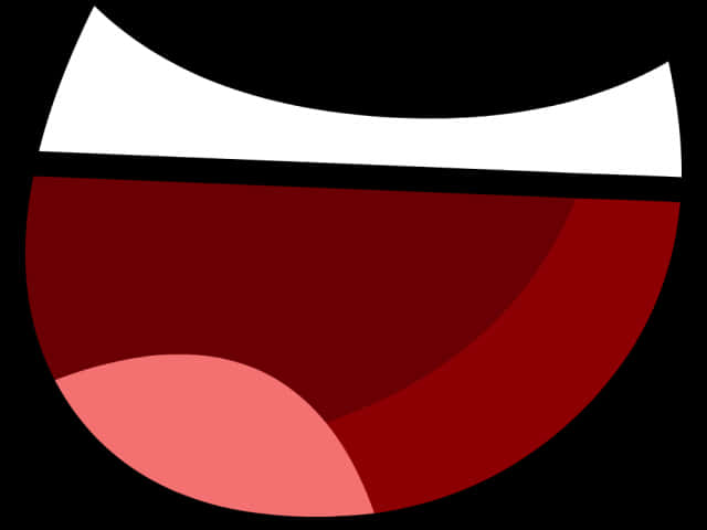 A Cartoon Mouth With White Teeth And Black Background