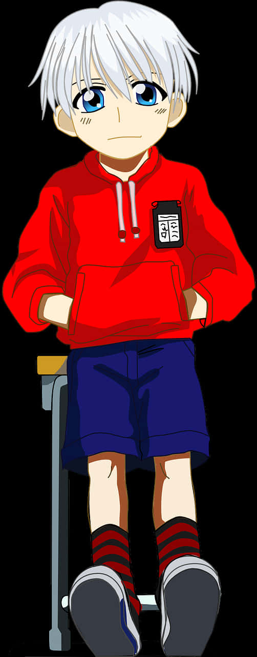 Anime School Boy Png, Transparent Png