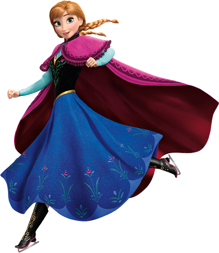 A Cartoon Character Of A Woman In A Blue Dress And Red Cape