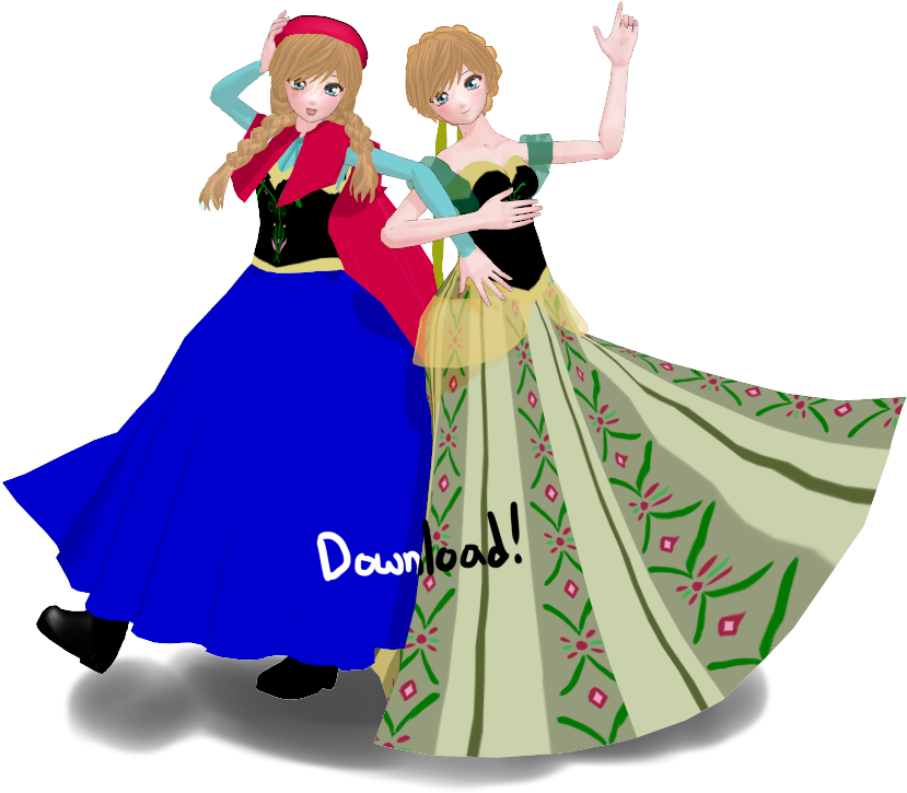 A Couple Of Girls In Dresses