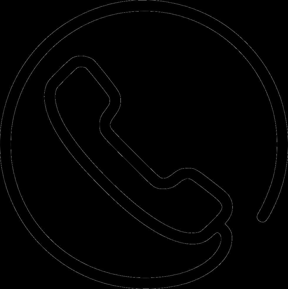 A Black Phone Symbol With A Black Background