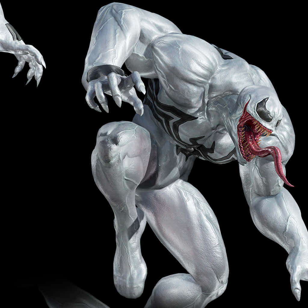 A White Statue Of A Venom Character