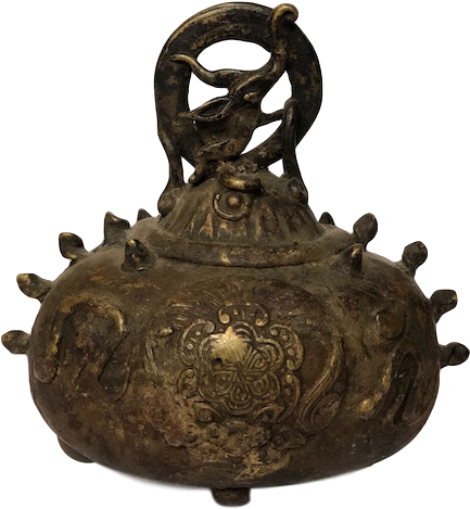 A Bronze Object With A Handle