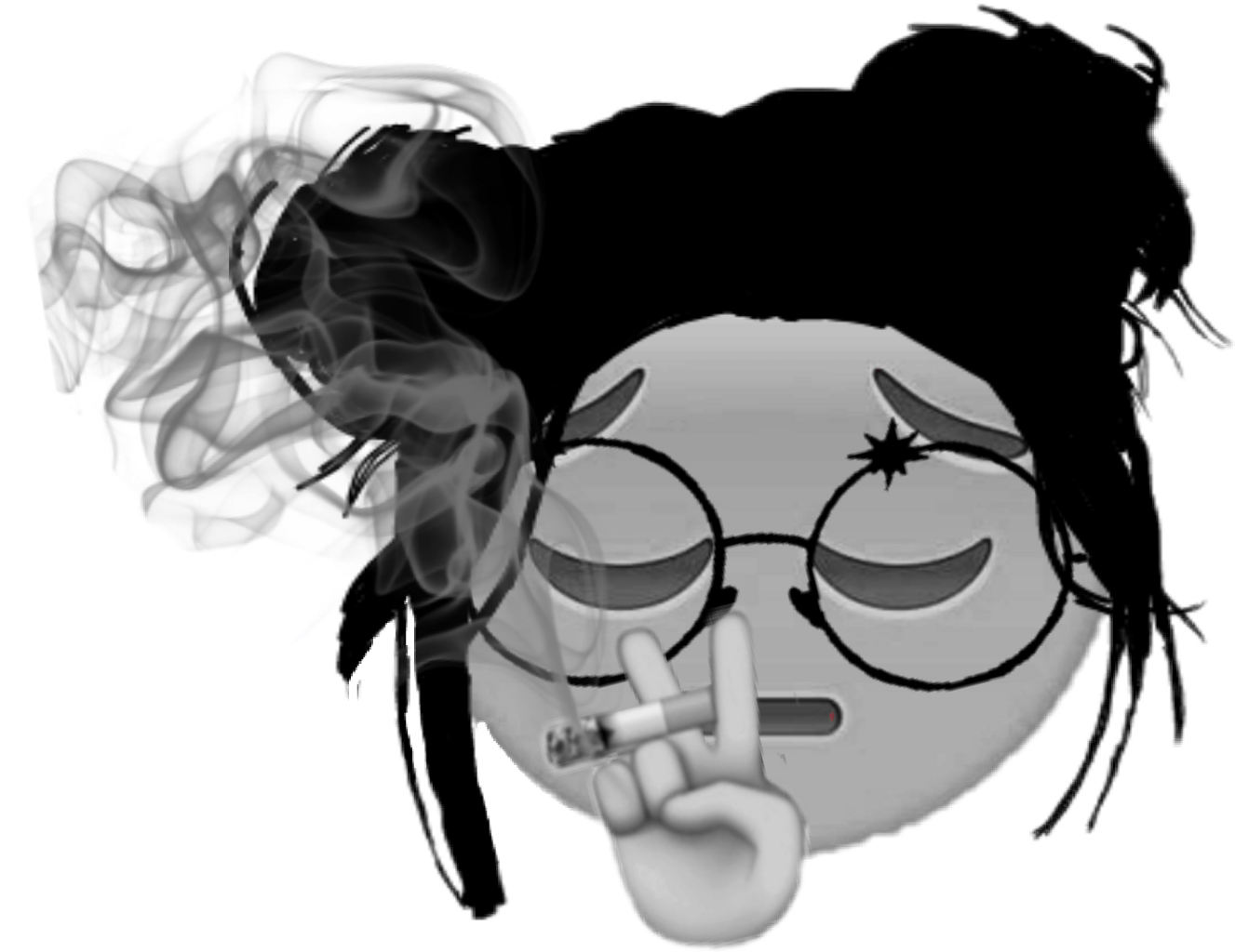 A Cartoon Character Smoking A Cigarette