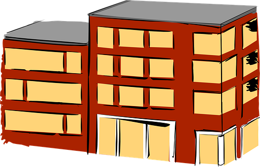 A Drawing Of A Building