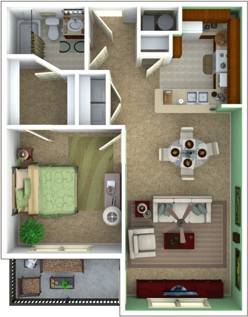 A Floor Plan Of A House