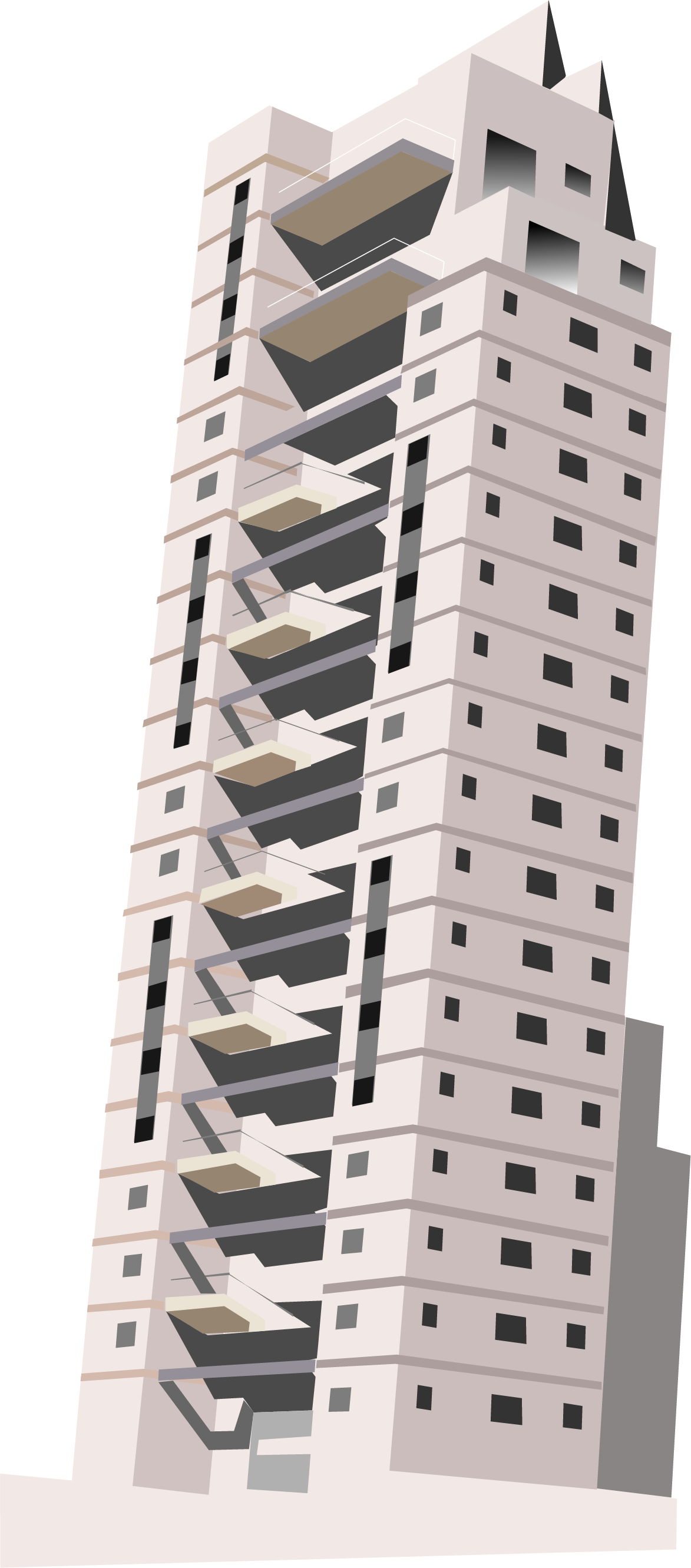 A Building With Balconies And Windows