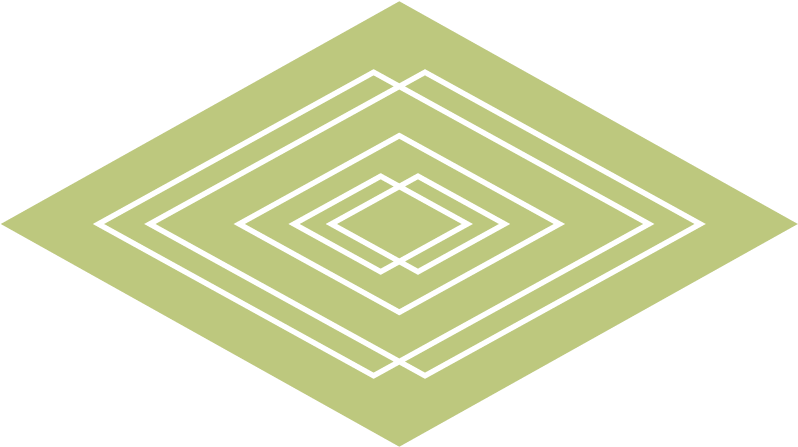 A Green Diamond With White Lines