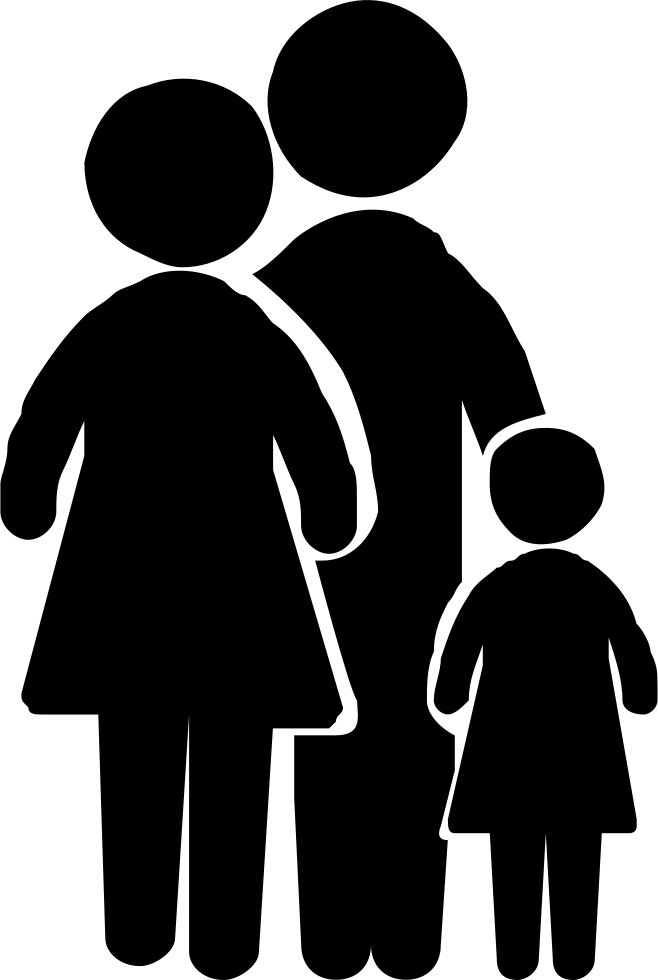 A Silhouette Of A Woman And A Child