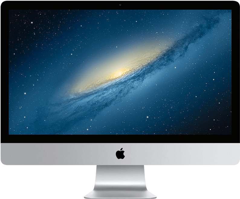 A Computer Monitor With A Galaxy On The Screen