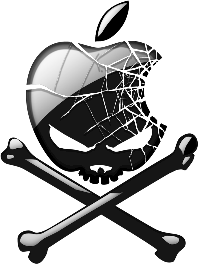 Apple Skull And Crossbones Hacker Icon