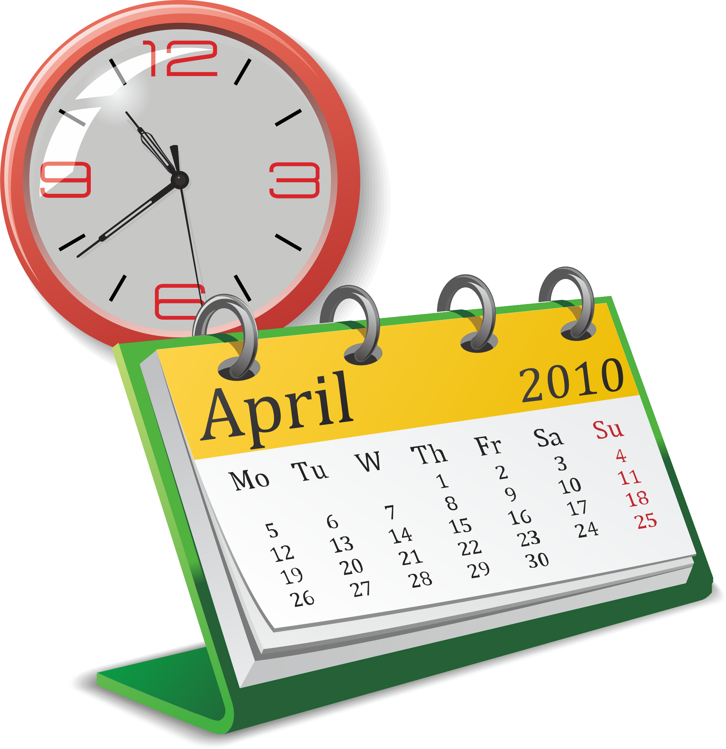 A Calendar And Clock