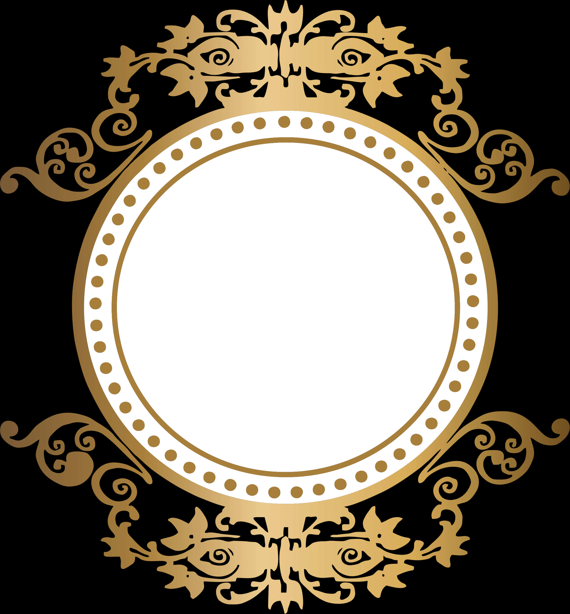 A Gold And Black Frame