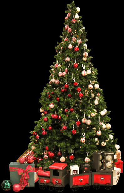A Christmas Tree With Ornaments