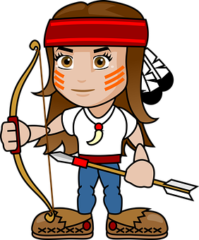 Cartoon Of A Person Holding A Bow And Arrow