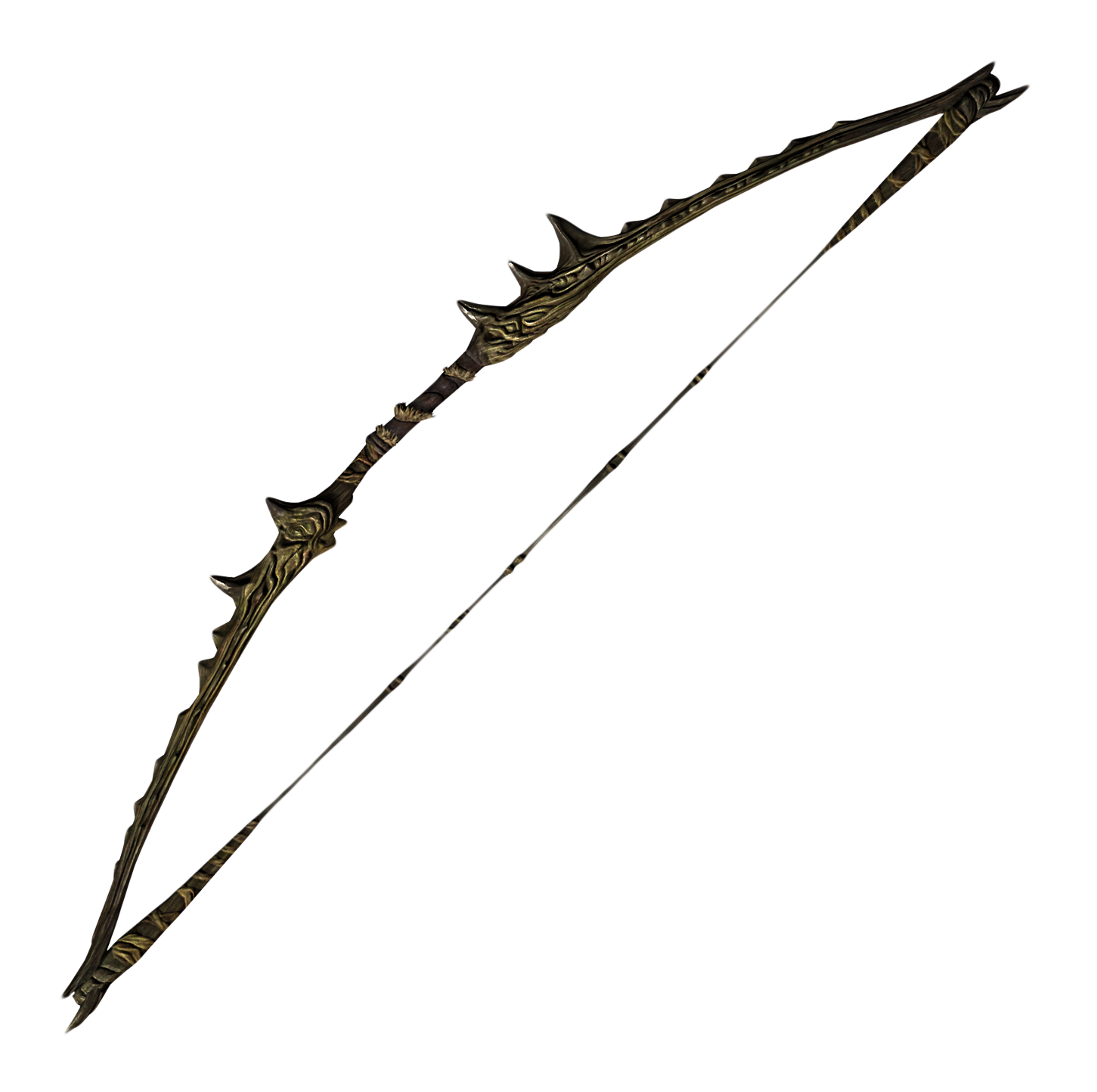 A Gold Bow With Spikes