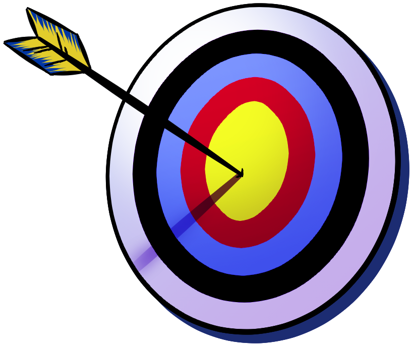 A Colorful Target With A Arrow In The Center