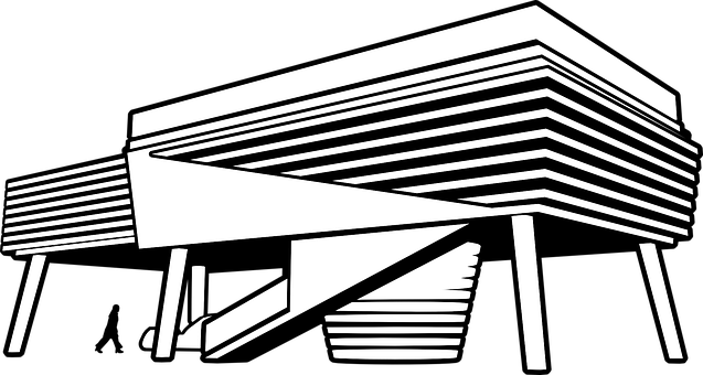 A White And Black Image Of A Roof