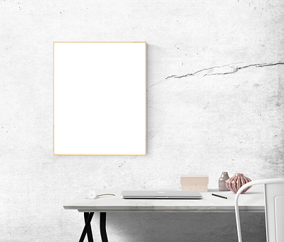 A Black Frame On A White Surface