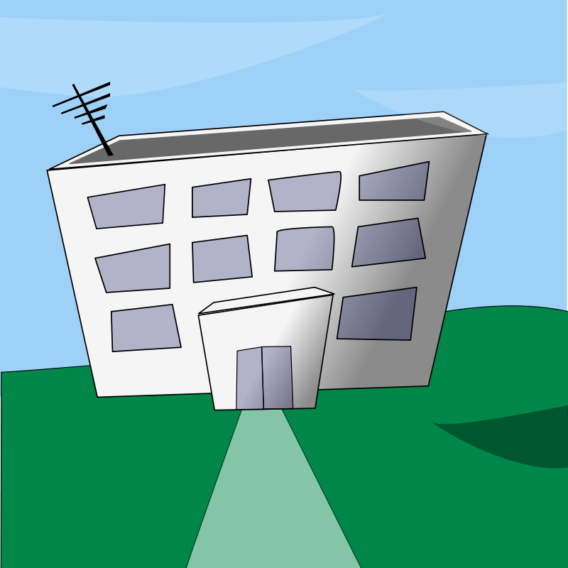 A Cartoon Of A Building