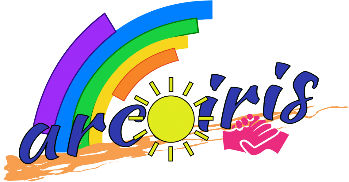 A Rainbow And Sun With Handshake