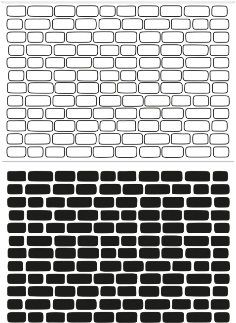 A Black And White Brick Wall