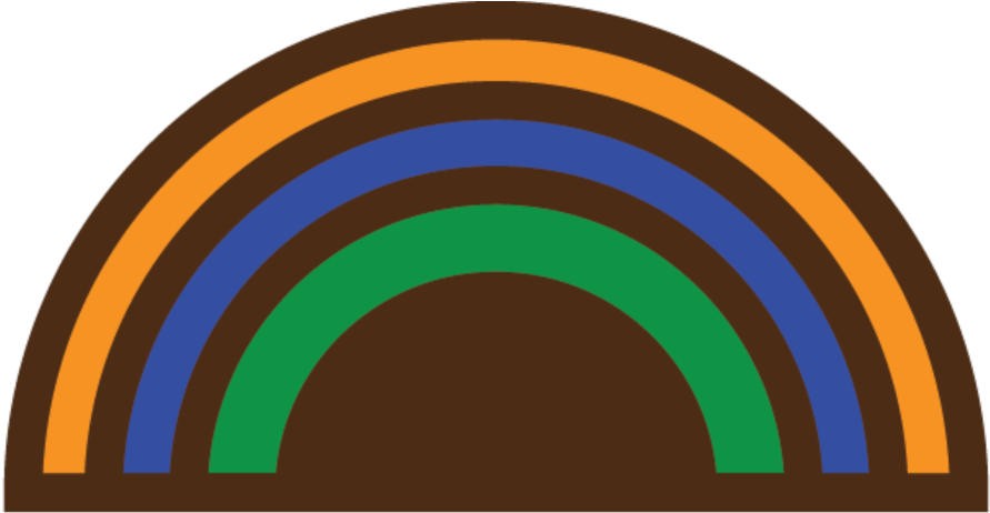 A Rainbow In A Brown Background