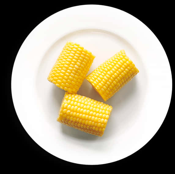 A Plate Of Corn On The Cob