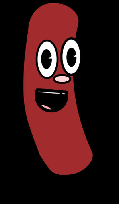 A Cartoon Sausage With A Face